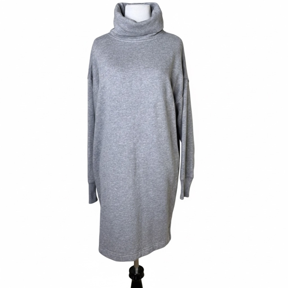 AERIE | Oversized Turtleneck Sweatshirt Dress Womens Small Grey NEW $54